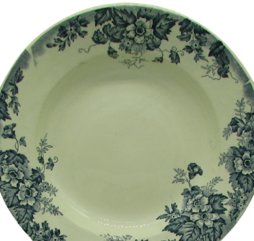 Set of 3 hollow plates iron earth Moulin des loups and Hamage