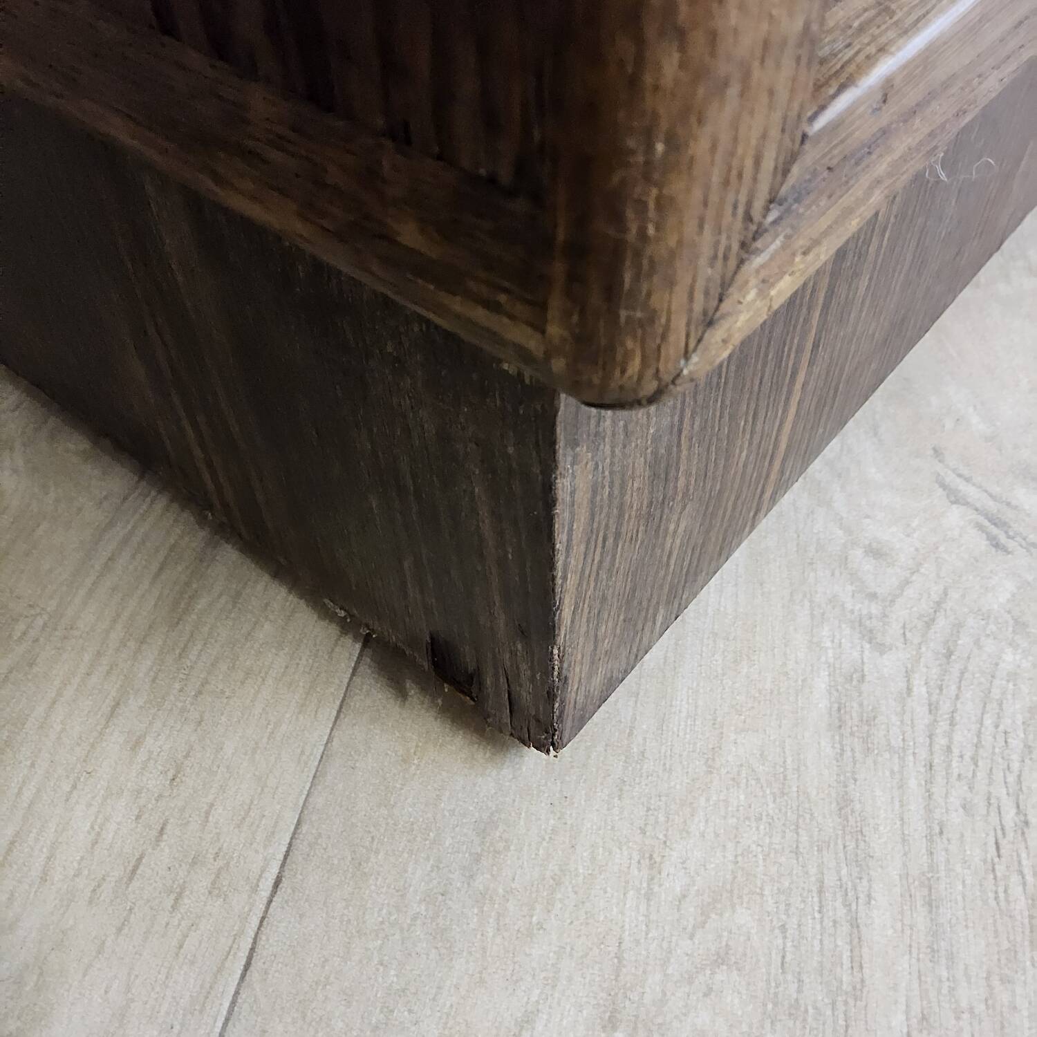 Antique Wood Art Deco Desk with Bookshelf and Archive Drawers