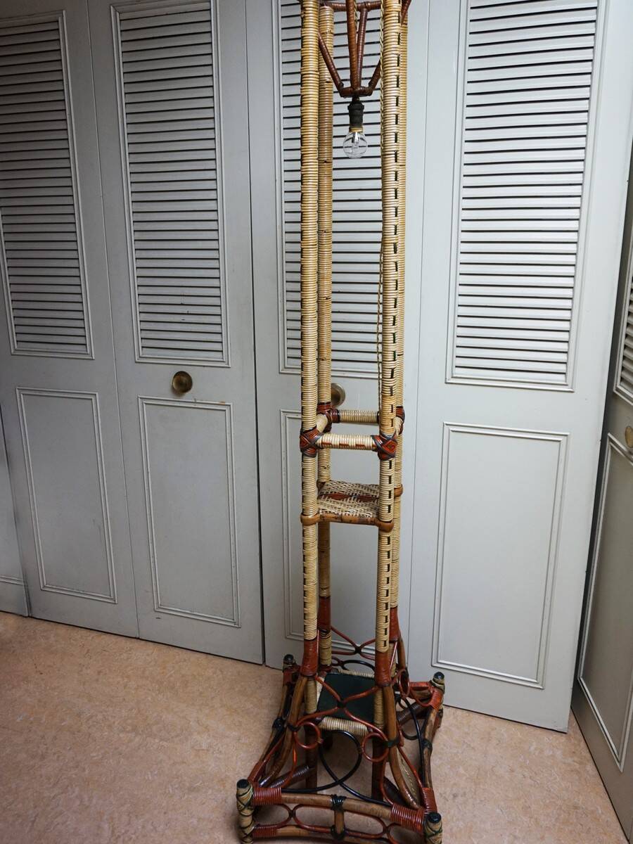 Rattan Wicker Floor lamp, around 1900