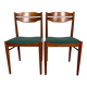 Paire de chaises de salle à manger en bois de teck Danish Design