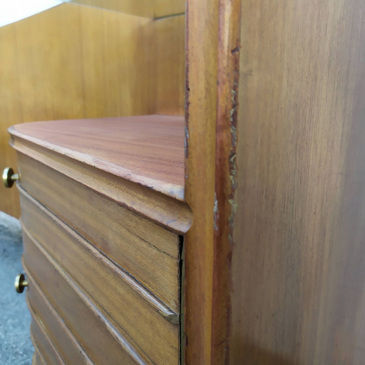 Vintage headboards and bedside tables