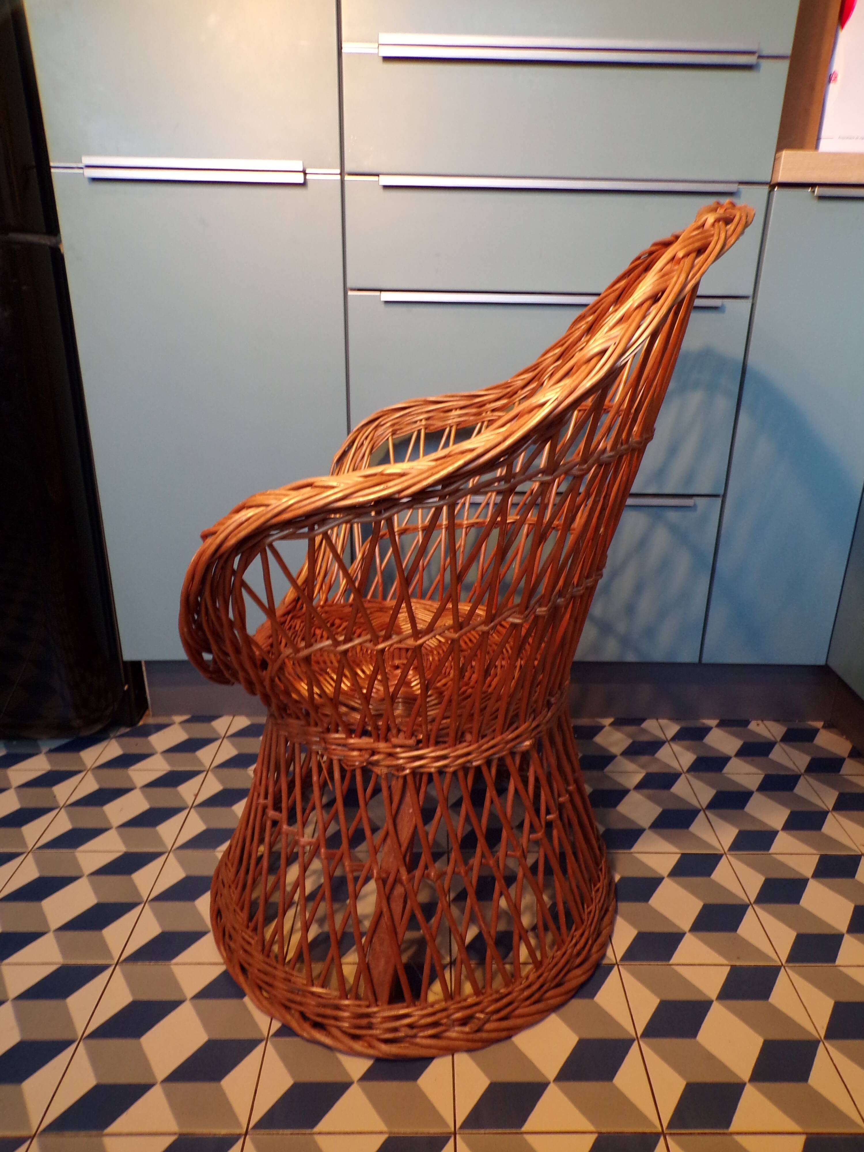 Vintage rattan armchair