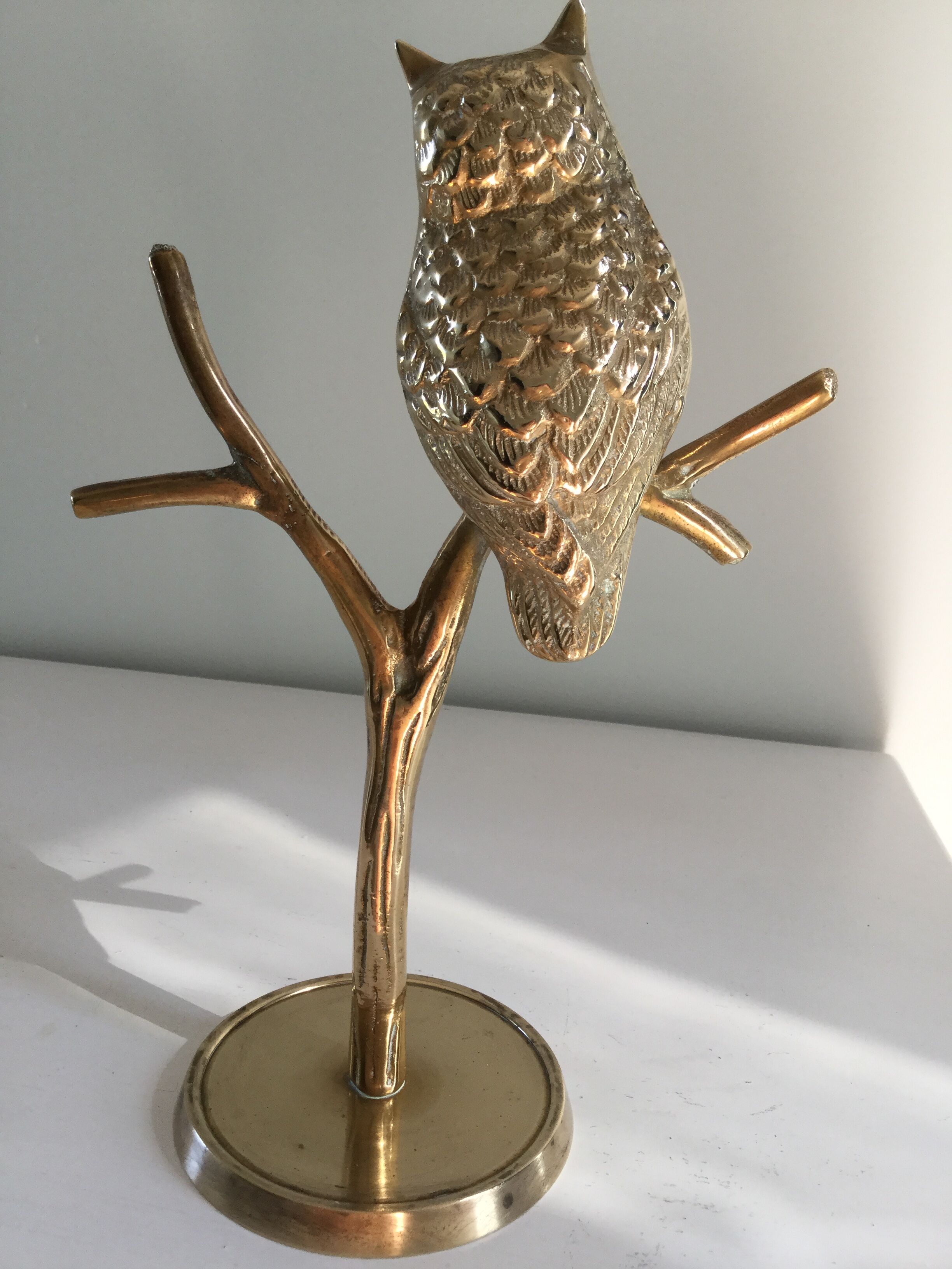 Brass owl, 1970s