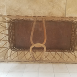 Old wicker couffin