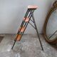 Metal and wood workshop ladder 4 steps