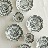 Set of 6 bowls and 2 cups Cappellemans, Jemmapes