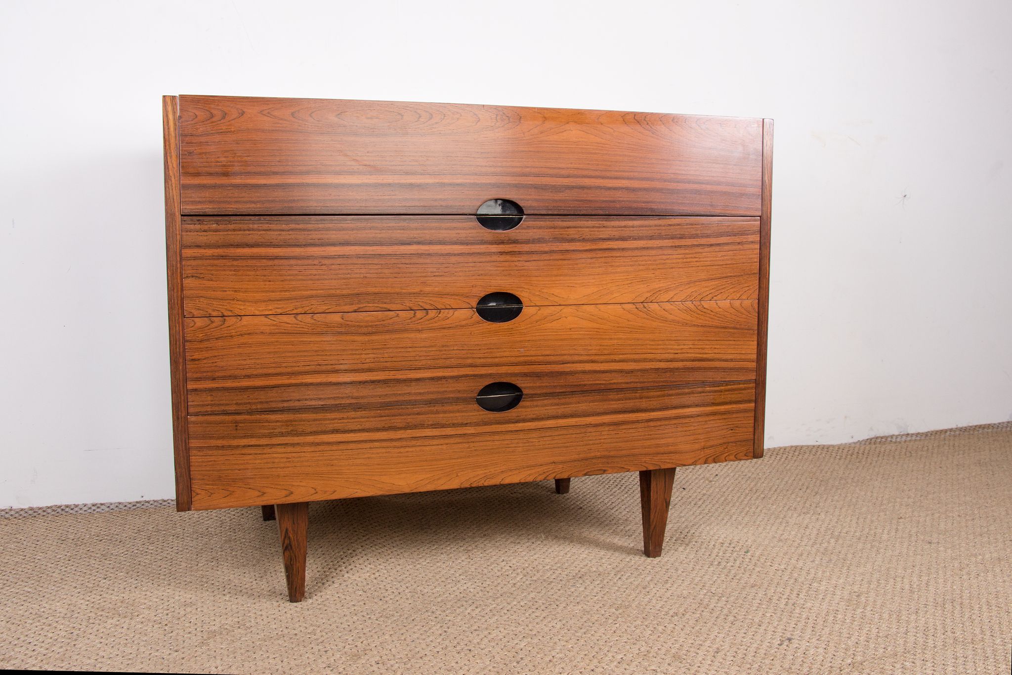 Rosewood chest of drawers designed by Paul Geoffroy published by Roche Bobois.