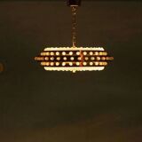 Midmod glass and brass suspension, Orrefors Sweden