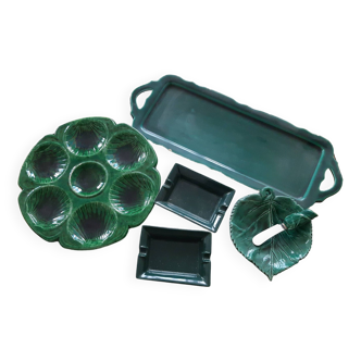 Ceramart Valauris flat lot and various green ceramics