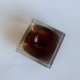 Sommerso Murano Glass Ashtray by Flavio Poli