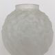 art deco ball vase in moulded pressed glass, satin - 1930s
