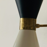 Wall lamp diabolo arm white&black