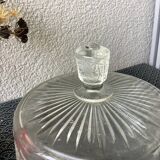 Cloche à fromage en verre moulé art déco