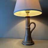 Petite lampe à poser, lampe de chevet vintage En grès émaillé, bon état, au