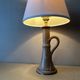 Petite lampe à poser, lampe de chevet vintage En grès émaillé, bon état, au