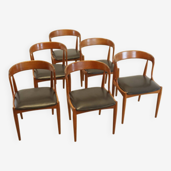 Set of 6 chairs Johannes Andersen voor Uldum stoelen -