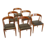 Set of 6 chairs Johannes Andersen voor Uldum stoelen -
