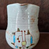 Jean Rivier glazed ceramic pitcher