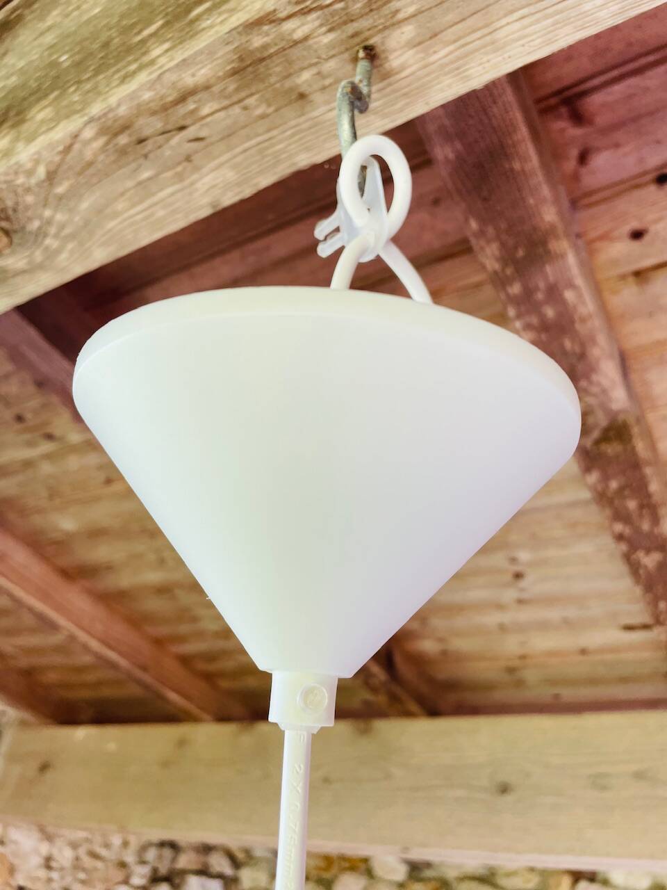 Vintage plexiglass pendant light, circa 1970s