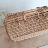 Old rattan trunk