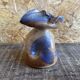 Vintage Polychrome Glazed Stoneware Soliflore Vase with Corolle Neck #D96