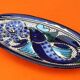 Ceramic bowl oval shape Fish decor