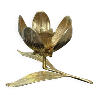 Bougeoir cendrier fleur vintage