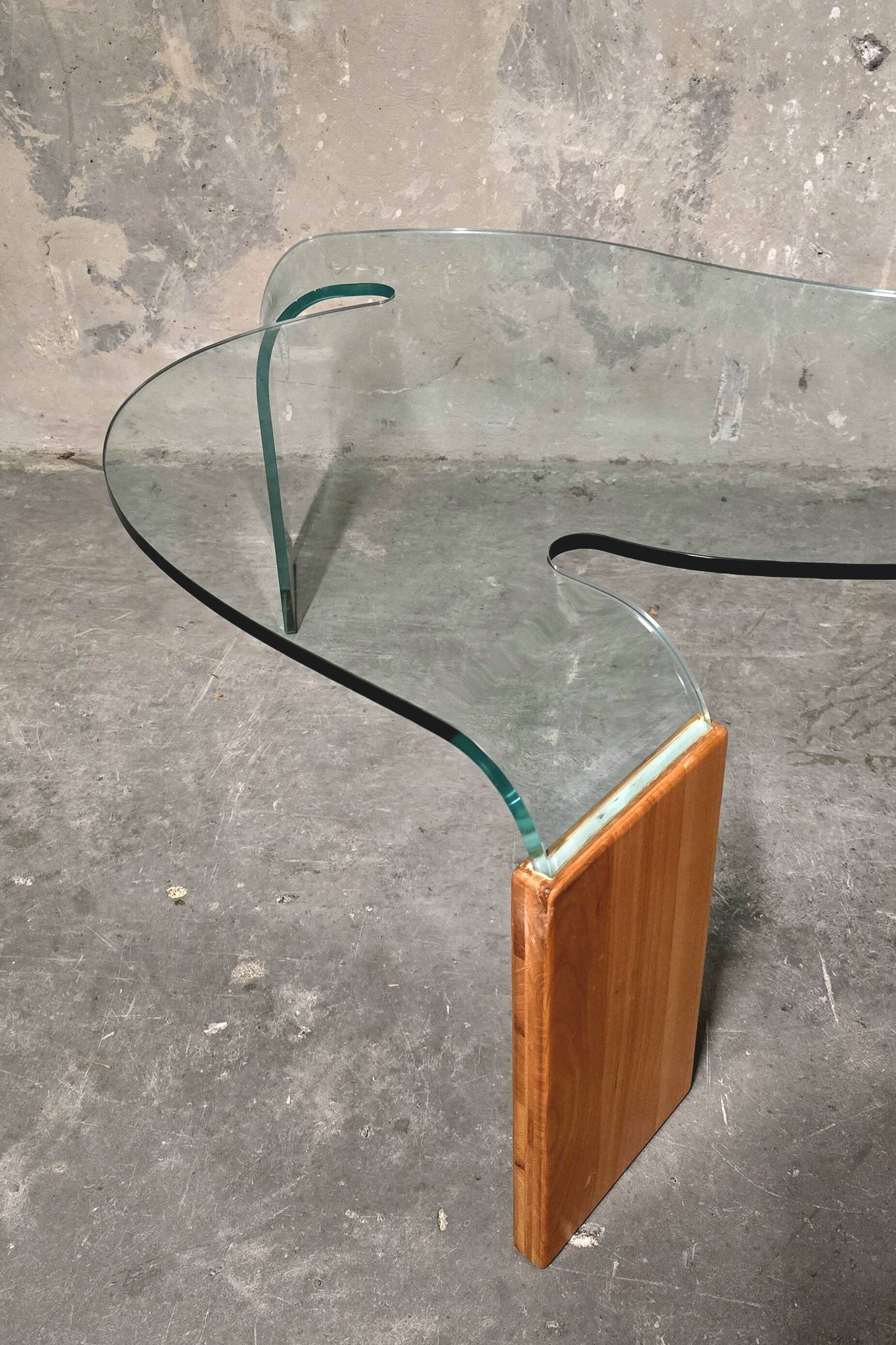 Hans von Klier for FIAM, coffee table in glass, glass, 1990s, Italy