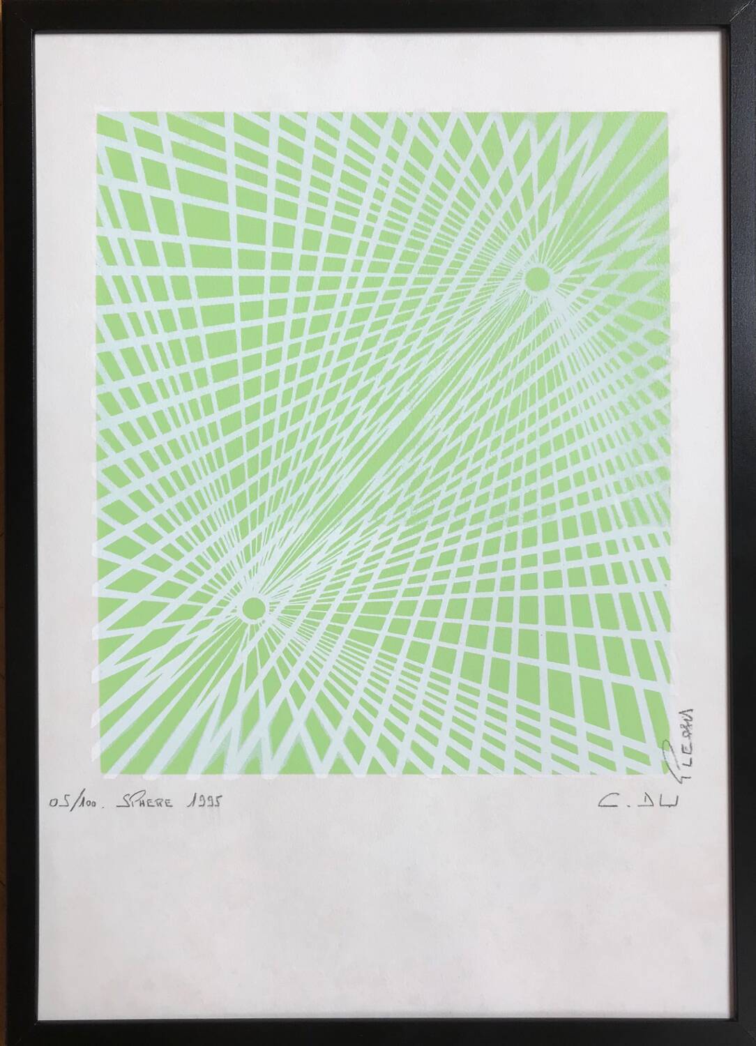 Structure 1995. kinetic lithograph signed c. du plessis