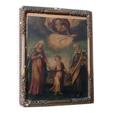 Peinture ancienne sur cuivre - Sainte Famille - XVIIIe siècle