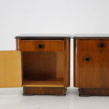 1950s pair of bedside tables, czechoslovakia