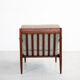 Sofa and armchairs set in walnut and fabric, 1960s