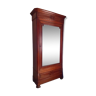 Bonnetière wardrobe in solid cherry wood Louis Philippe style with mirror