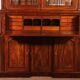 Display Cabinet or Mahogany Bookcase with Secretary - 19th Century