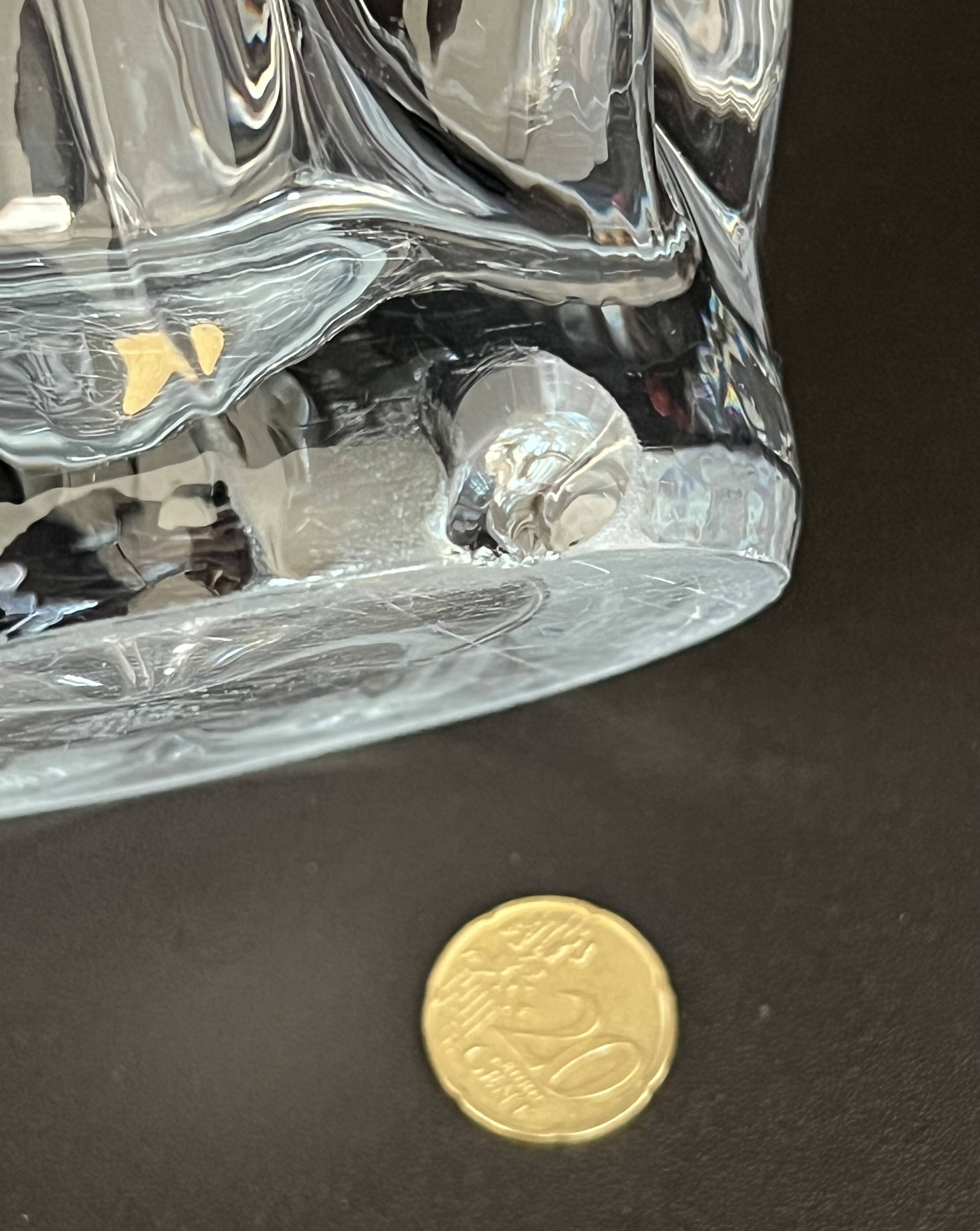 Crystal vase called "Giraffe Head" by Art Vannes France, 1950s.