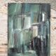 Oil on canvas signed Monique Humbert, abstract composition, wall painting, interior decoration.