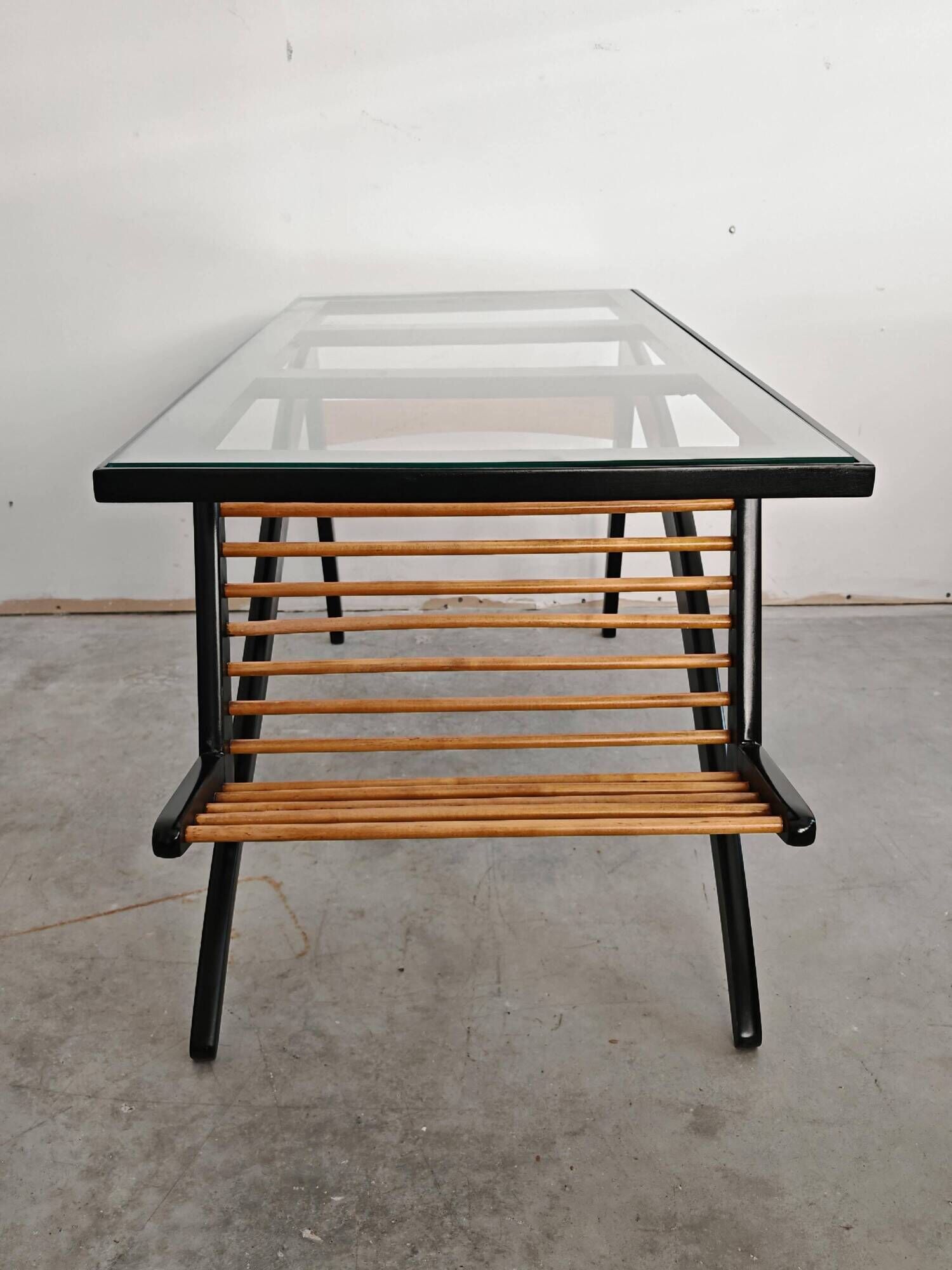 Mid Century Modern Gazelle coffee table in pear wood from the 1960s.