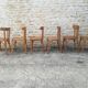 Mismatched bistro chairs