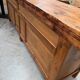Buffet brutaliste en vieux sapin