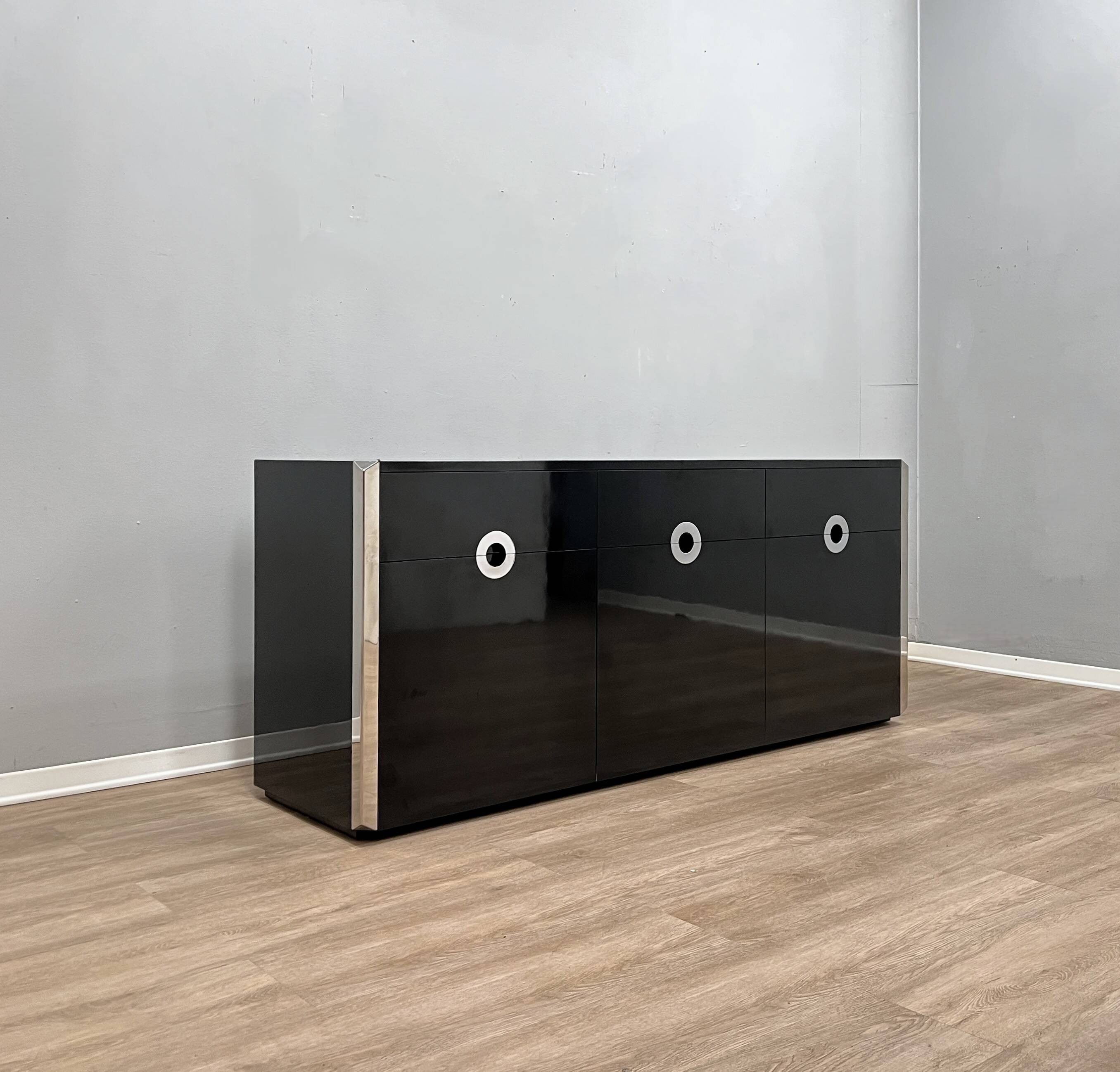 Vintage laminate sideboard cabinet Mario Sabot 1970s