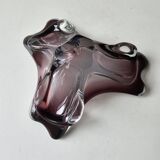 Murano glass Sommerso empty pocket purple blue transparent 24cm