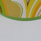 Large conical lampshade, recently made with vintage fabric.