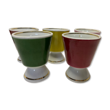 Set of 5 cups porcelain 50s