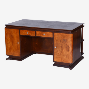 Bureau en frêne de chêne ArtDéco, Tchéquie, années 1930