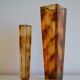 Lot de 2 vases vintage 80's plexiglas ecaille de tortue