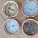 Vintage butterfly top and its 12 coasters