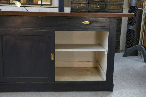 1950s pine sliding door counter