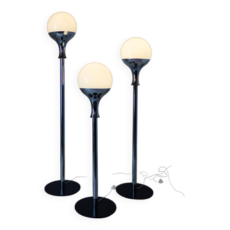 Set of Three Vintage Floor Lamps, Italian Design in the style of Artemide,