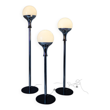 Set of Three Vintage Floor Lamps, Italian Design in the style of Artemide,
