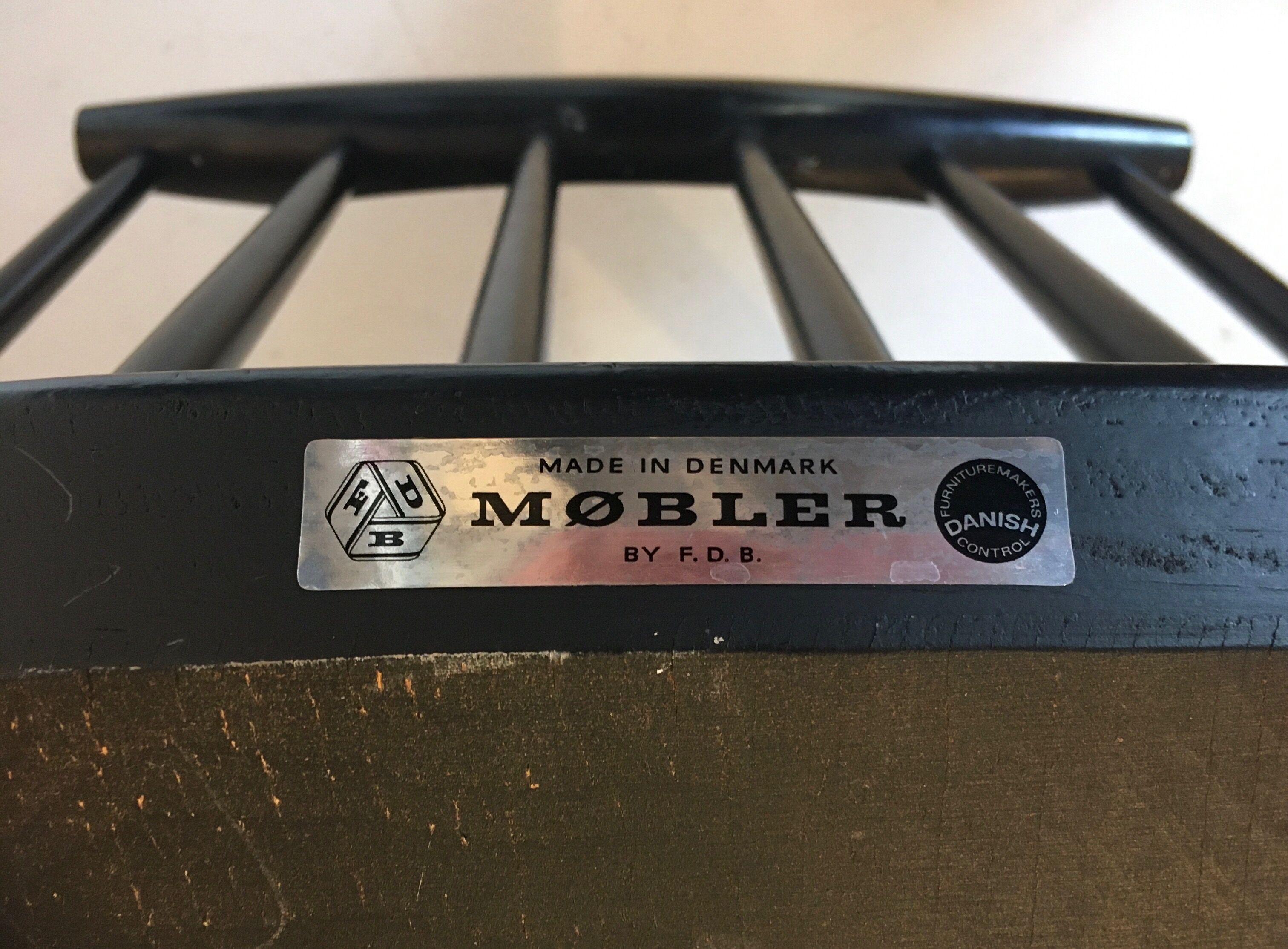 Pair of Black Chairs by Folke Palsson for FDB MOBLER Denmark 1966